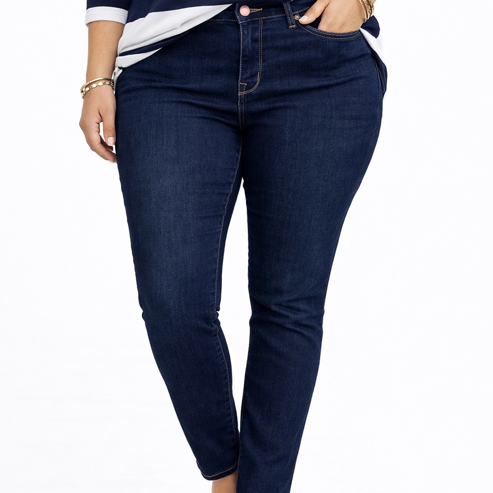 Gap 1969 Always Skinny Jeans 33S Dark Wash Stretch Denim